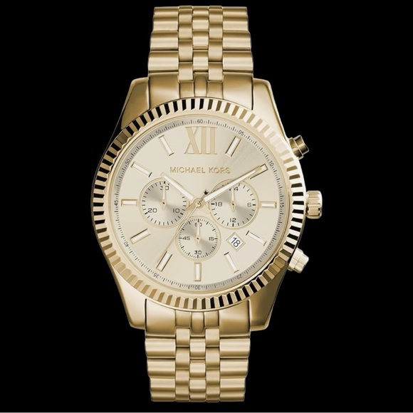 NEW Michael Kors Men’s Gold Watch with box - Picture 1 of 6